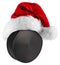 Ice hockey puck santa hat