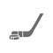 Ice hockey stick and puck.. Vector illustration decorative design