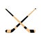 Ice Hockey Sticks. Two crossed ice hockey sticks. Vector illustration