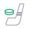 Ice hockey thin color line vector icon