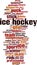 Ice hockey word cloud