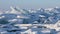 Ice hummocks on Lake Baikal in Siberia, Russia