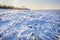 ice hummocks on the river