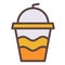 Ice juice cream single isolated icon with filled line style