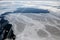 The ice of Lake Baikal. Frozen floes and cracks