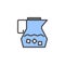 Ice lemonade pitcher filled outline icon