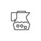 Ice lemonade pitcher outline icon.