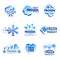 Ice logo. Frozen product abstract badges cold and ice vector symbols