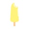 Ice lolly in flat style. Yellow ice cream. Frozen popsicles isolated on white background