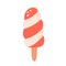 Ice lolly, fruit ice cream. Summertime, hello summer. Hand drawn vector illustration