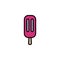 Ice lolly, ice cream color icon thin line, linear, outline. Simple sign