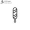 Ice lolly, ice cream icon thin line, linear, outline. Simple sign