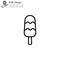 Ice lolly, ice cream icon thin line, linear, outline. Simple sign