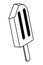 Ice lolly icon black and white