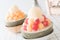 Ice melon Bingsu, famous korean ice-cream