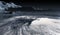 Ice on the Moon. The ice in the bottom of a permanently shadowed crater near the Moon\\\'s south pole