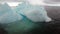 Ice movement icebergs of global warming floats in ocean of Antarctica.