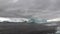 Ice movement icebergs of global warming floats in ocean of Antarctica.