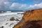 Ice plant covered bluff at Fiscalini Ranch Preserve on the Rugged Central California coastline at Cambria California United States