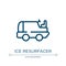 Ice resurfacer icon. Linear vector illustration from winter sports collection. Outline ice resurfacer icon vector. Thin line