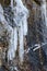 Ice on the rock, Montserrat monastery on mountain in Barcelona, Catalonia