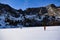 Ice scating on a lake