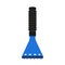 Ice scraper snow removal car vector icon blue. Illustration equipment clean tool window vehicle. Flat symbol element kit