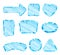 Ice Shaped Elements for Game and Web Design Vector Set