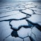 Ice sheet breaking apart - ai generated image