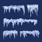 Ice sheets with icicles design vector illustration