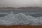 Ice on the shores of Karakul Lake, Tajikistan in springtime