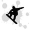 ice skate boarding design vector white background