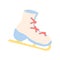 Ice skate boot flat vector abstract element