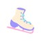 Ice skate boot flat vector abstract element