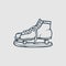 The ice skate shoes illustration logo