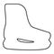 Ice skate sport hockey boot figure skates winter rink equipment footwear contour outline line icon black color vector