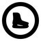 Ice skate sport hockey boot figure skates winter rink equipment footwear icon in circle round black color vector illustration