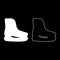 Ice skate sport hockey boot figure skates winter rink equipment footwear set icon white color vector illustration image solid