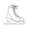 Ice skates line art drawing