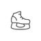 Ice skates sport inventory line outline icon