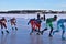 Ice skating competition on the ice rink in LuleÃ¥