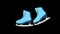 Ice Skating Shoes Animated Travel Adventure icon Line Drawing Animation Transparent Vector Motion Graphics Loop
