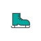 Ice skating shoes filled outline icon