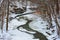 Ice and snow on the Chagrin River