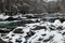 Ice and Snow on Little Pigeon River in Great Smoky Mountains