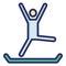 Ice sports, jumping skier Isolated Vector icon which can easily modify or edit