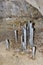 Ice stalagmites at the Ialomita Cave.