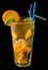 Ice tea with citrus and grenadine