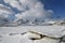 Ice world landscape in Lofoten Archipelago, Norway in the winter time