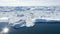 Iceberg aerial drone image - Global warming and climate change concept. Giant icebergs in Disko Bay on greenland in